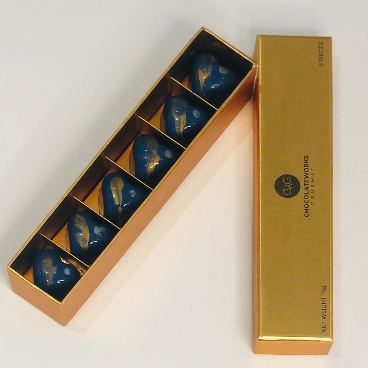 Heart Shaped Luxury Gourmet BonBons - Box of 6
