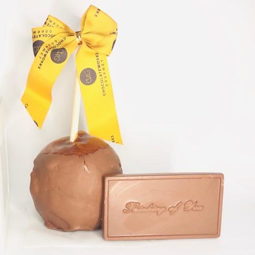 Caramel Apple Dipped in Chocolate with Thinking of You