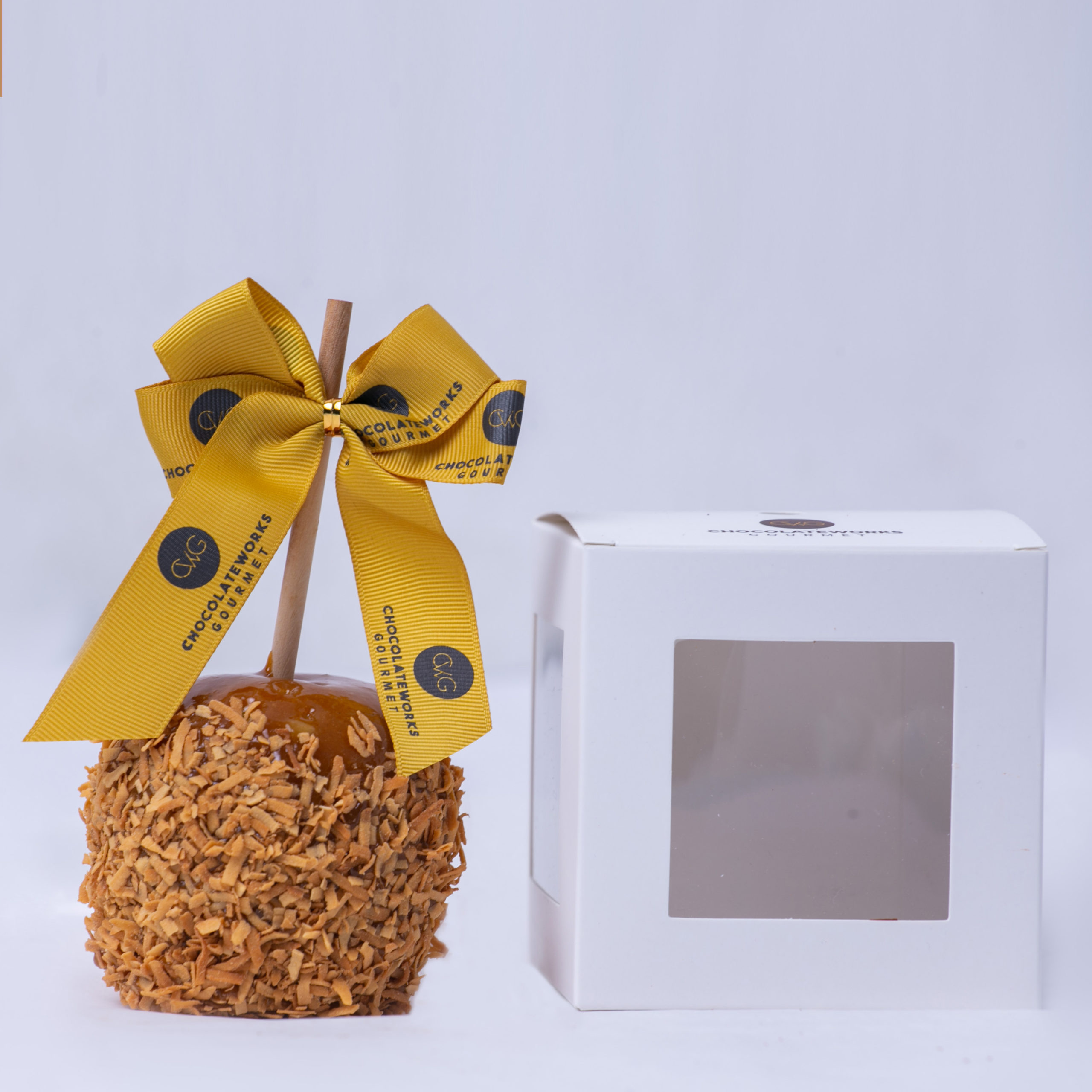 Caramel Apple Topped with Toasted Coconut