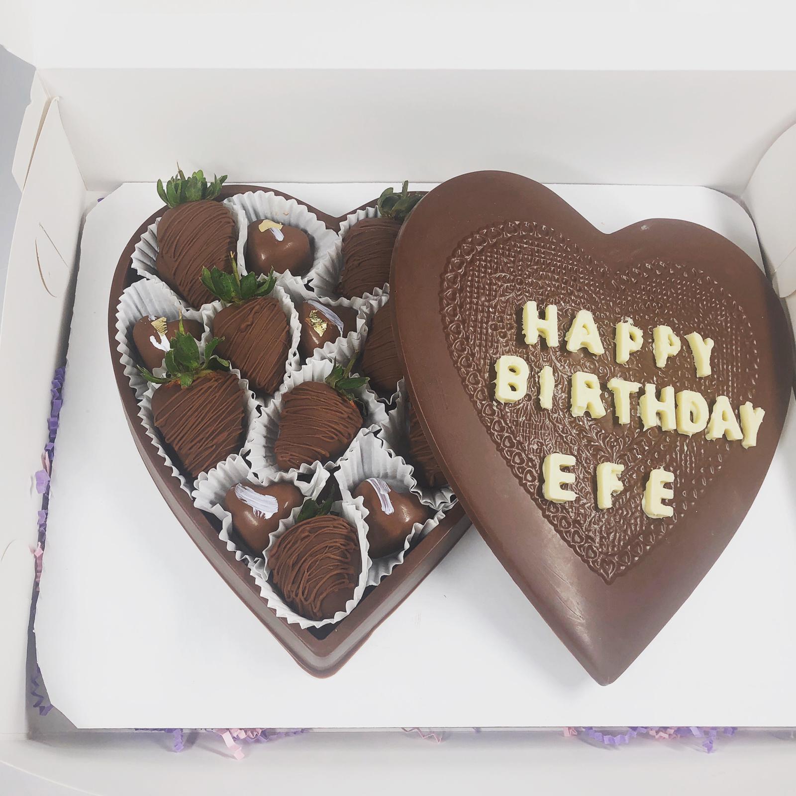 7" Heart Shaped Jewelry Chocolate Box -Customised