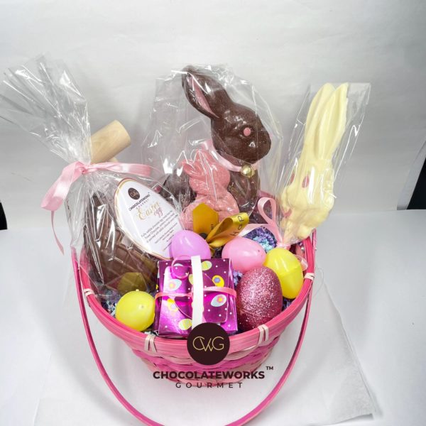 Easter Basket - With Large Bunny 7"