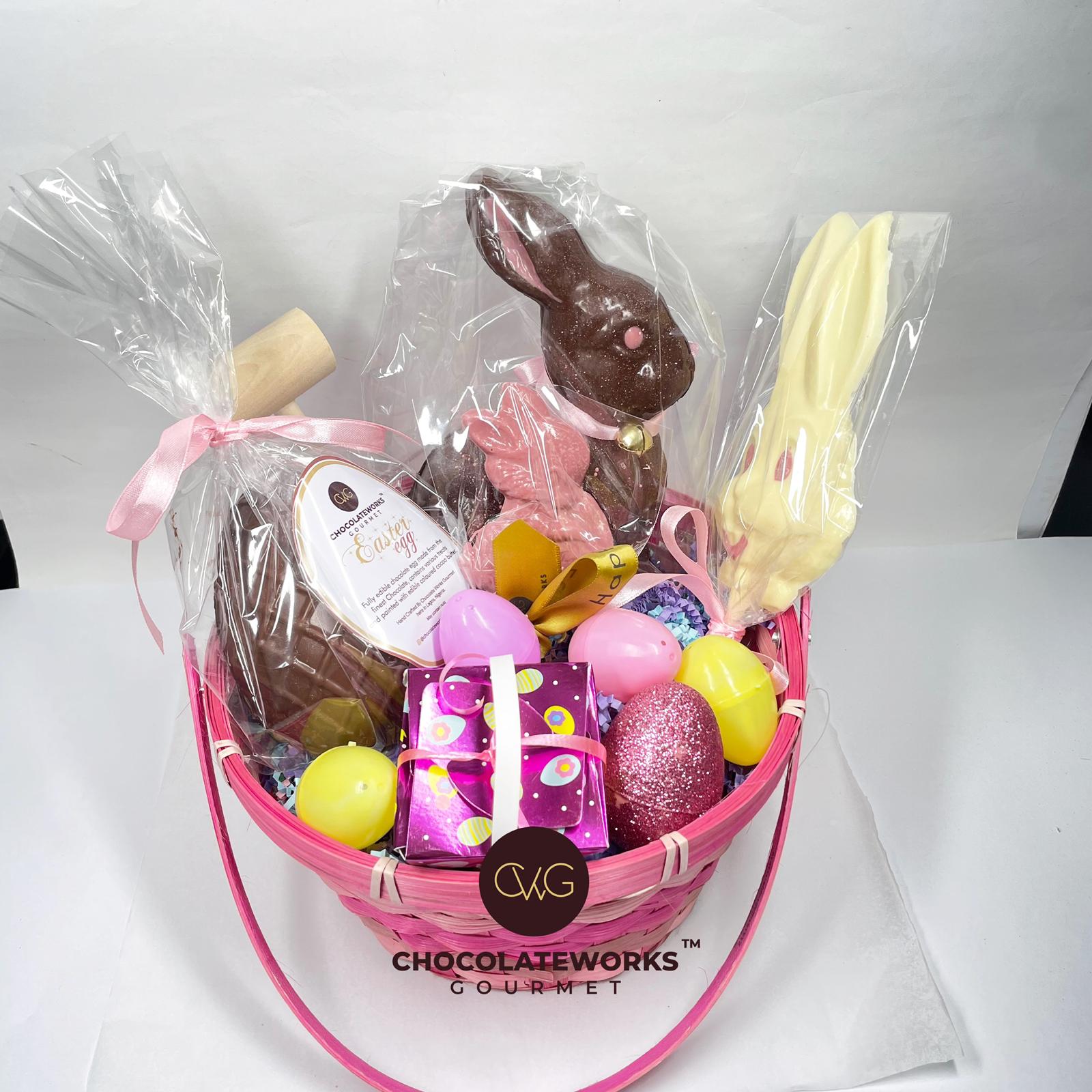 Easter Basket - With Large Bunny 7"